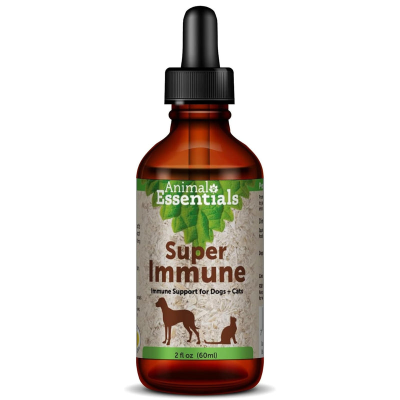 Animal Essentials Super Immune for Dogs & Cats - Immunity Support Supplement, Echinacea, Eleuthero, Olive Leaf Extract, Liquid Drops - 2 Fl Oz 2 fl oz (60 ml) - PawsPlanet Australia