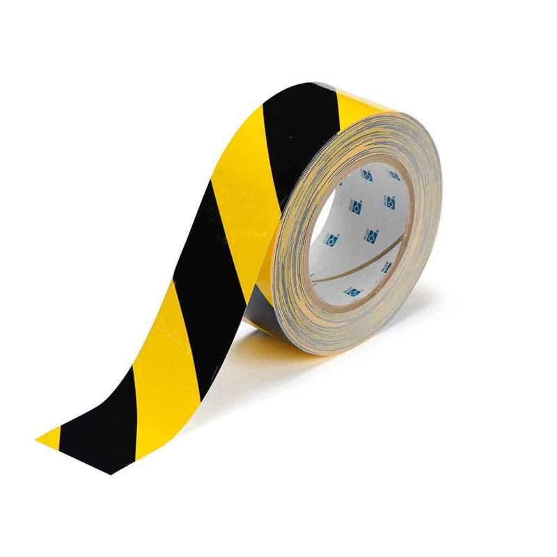 Brady ToughStripe Floor Marking Tape - Yellow and Black, Non-Abrasive Tape - 2" Width, 100' Length - 104317,Black on Yellow 100 Feet 2 inches Black on Yellow 1