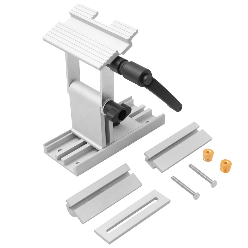 Adjustable Replacement Tool Rest Sharpening Jig for 6 inch or 8 inch Bench Grinders and Sanders •Includes a Pivoting Miter Slide and Flat Miter Slide for Easy Tool Honing