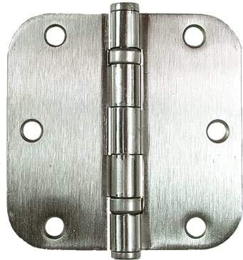 Emtek 94033 3.5" x 3.5" Ball Bearing 5/8" Radius Corners Mortise Hinge - Pair, Satin Nickel