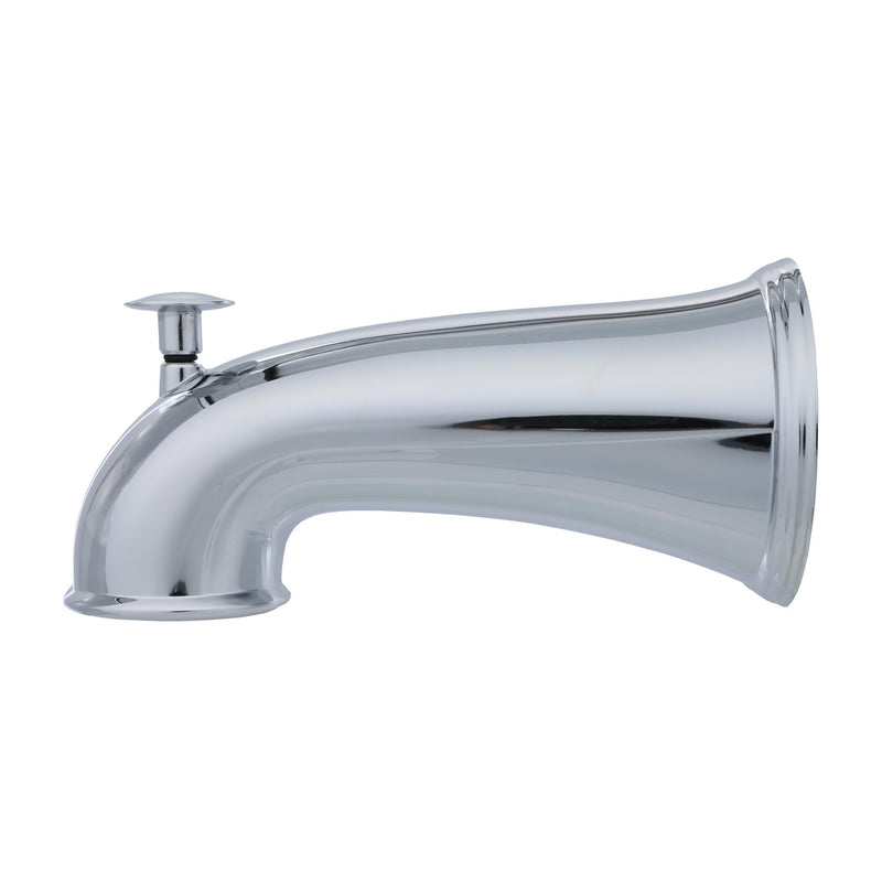 Danco Decorative Bathtub Faucet Spout Length | Chrome Finish (10315), 6 Inches/Pull Up Diverter 6-Inches/Pull Up Diverter
