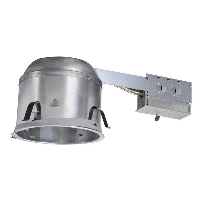 HALO H27RICAT Recessed Lighting Remodel IC Air-Tite Shallow Housing, 6", Aluminum 1 Count (Pack of 1)
