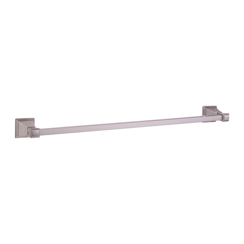 Design House 560409 Wall Mount Classic Torino 24" Towel Bar for Bathroom Walls, Satin Nickel 24 in. Wide Towel Bar
