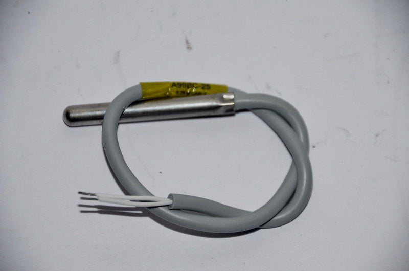 Johnson Controls A99BC-25C Ptc Silicon Sensor with High Temperature Silicon Cable, 40 to 248 Degree F Temperature Range, 9-3/4" Cable Length