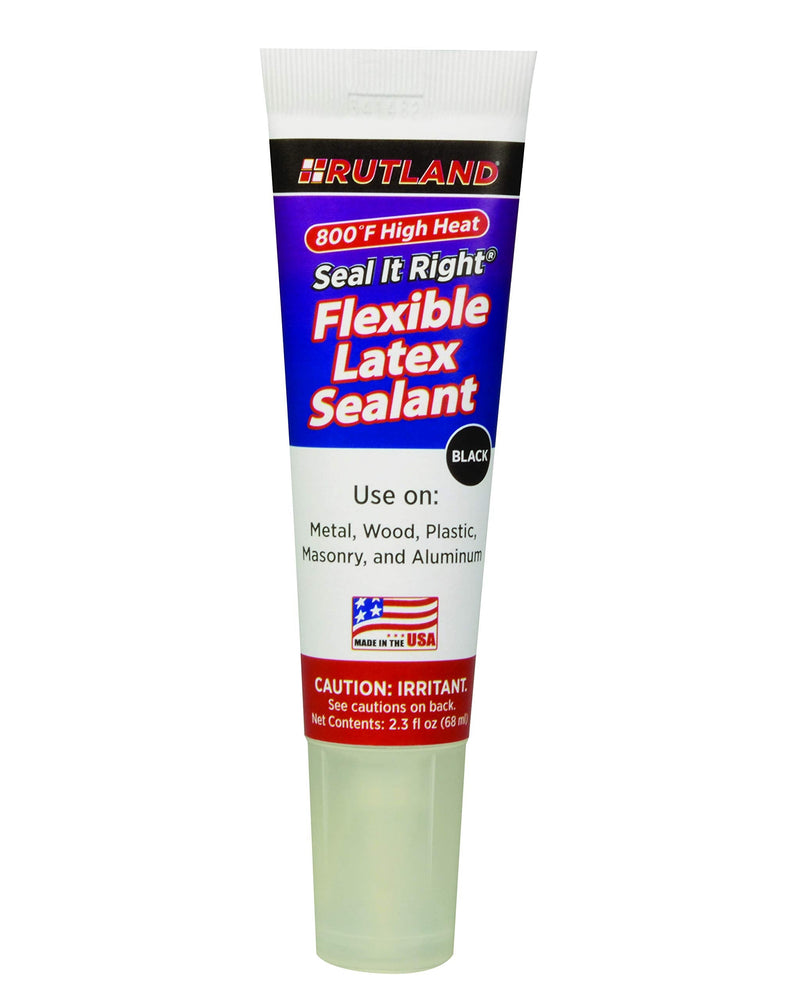 Rutland Products Seal It Right, Flexible Latex Sealant, Black 2.8 fl oz