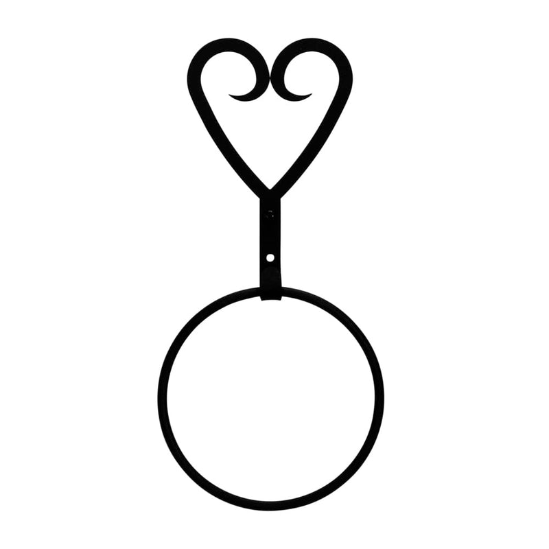 Village Wrought Iron Heart Towel Ring Towel Rack