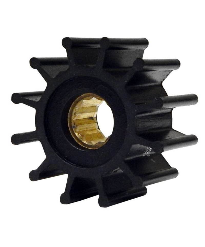 Jabsco 1210-0003-P, Nitrile, Drive Type 7, 12 Blade, 2-1/4 Diameter | 1-1/4 Width, 5/8 Shaft, Brass Insert