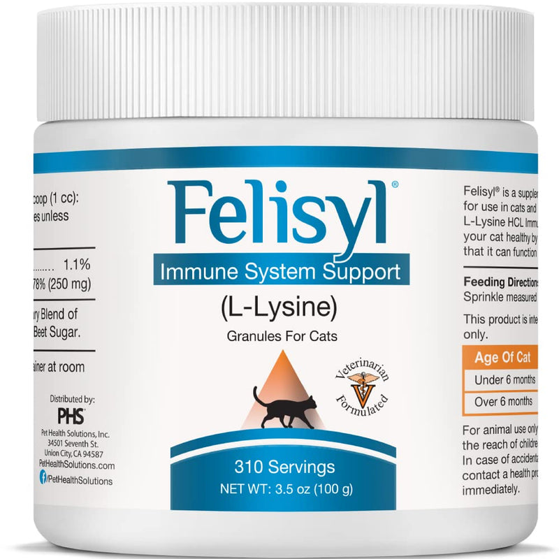 Felisyl Immune System Support Granules - Support Healthy Tissues, Respiratory and Vision for Cats - 3.5 oz - PawsPlanet Australia