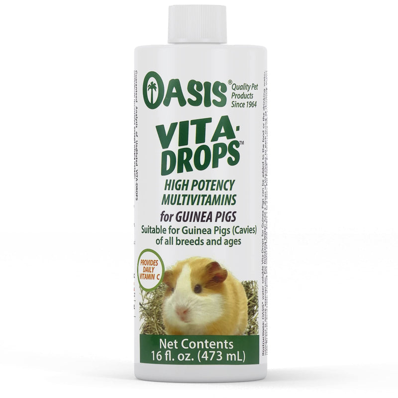 OASIS #80069 Guinea Pig Vita-Drop Vitamins, 16-Ounce liquid multivitamin with Vitamin C - PawsPlanet Australia
