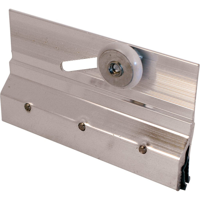 Prime-Line M 6053 Frameless Shower Door Top Bracket Roller Assembly, 3/4 In. Round Plastic Wheel, Ball Bearings, Extruded Aluminum, Bright Finish, Chrome(2 Pack)