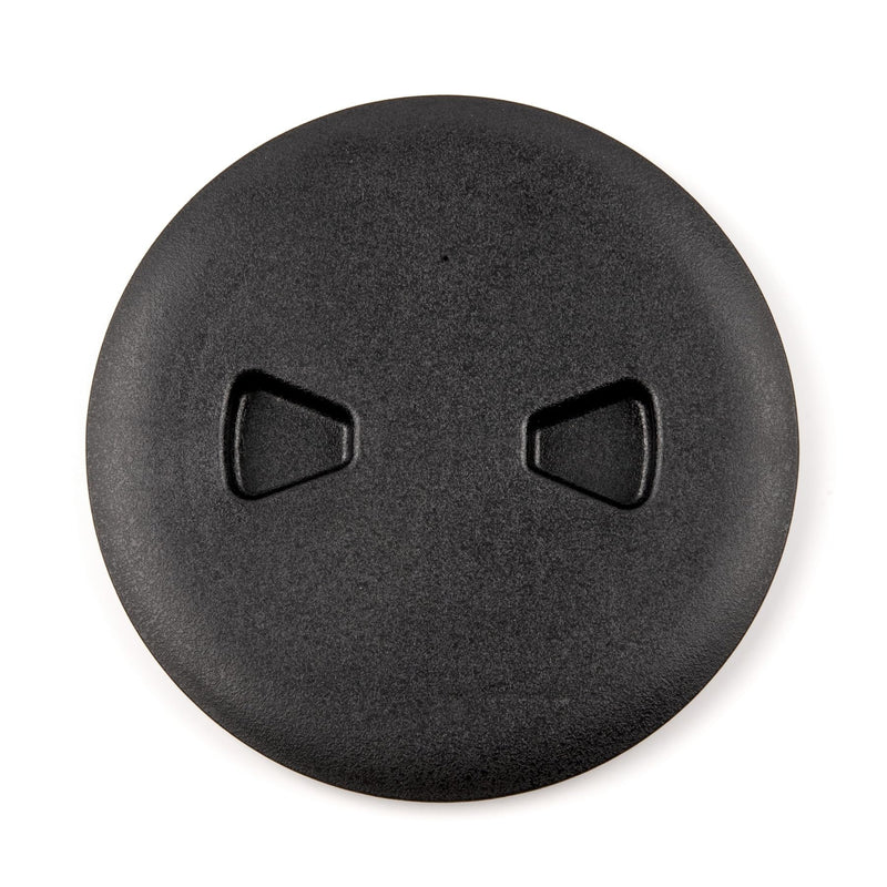 T-H Marine Low Profile Twist-Out Deck Plate - 4 in Black - Quick Access Screw-Out Hatch Cover with Textured Lid - Watertight O-Ring Gasket - Hidden Fasteners - Smooth Overlap Frame
