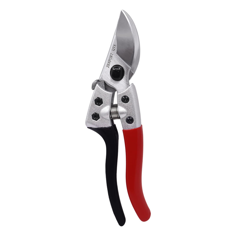 Zenport QV8 Q Series V8 Professional Chrome-plated Pruner, Black/Red 1