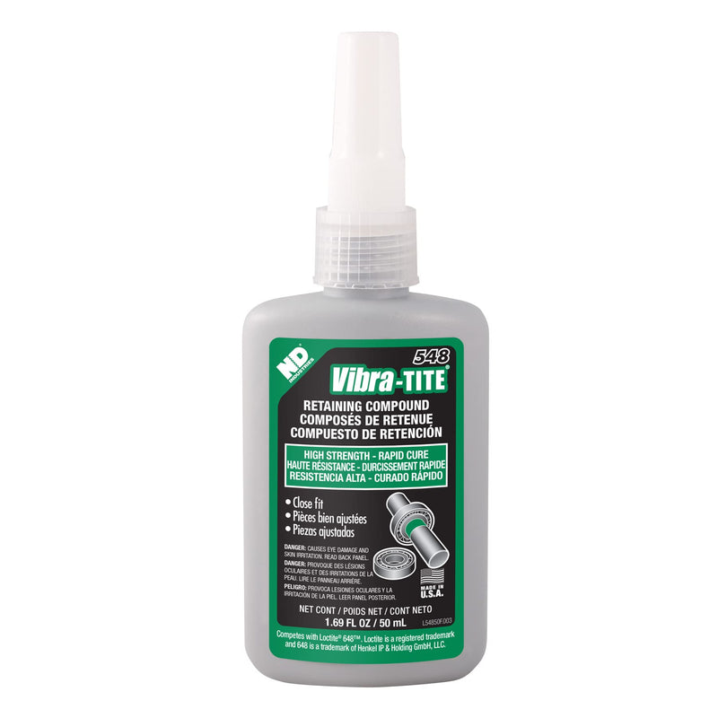 Vibra-TITE 548 Green Rapid Cure Anaerobic Retaining Compound, 50ml Bottle 50 milliliters