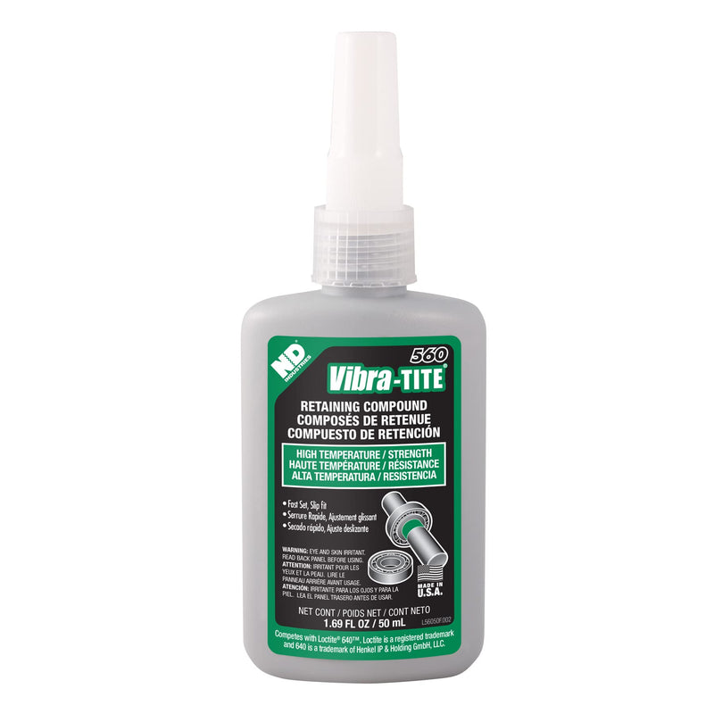 Vibra-TITE 560 Green High Temperature Retaining Compound, 50ml Bottle 50 milliliters