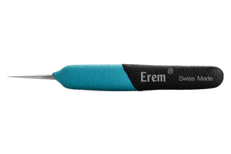 Weller Erem E5SA Stainless Steel Straight Micro Point Anti Magnetic Ergonomic Tweezer, 4.75" Overall Length