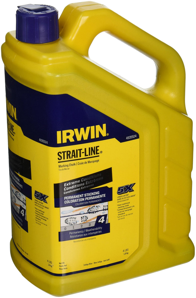 IRWIN Tools STRAIT-LINE Permanent Staining Marking Chalk, Indigo Blue, 4 lb (4935524) 1 Count (Pack of 1) - NewNest Australia