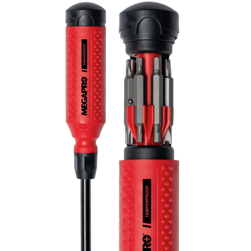 151TP - Tamperproof 15-in-1 Multi-bit Screwdriver (Black/Red)