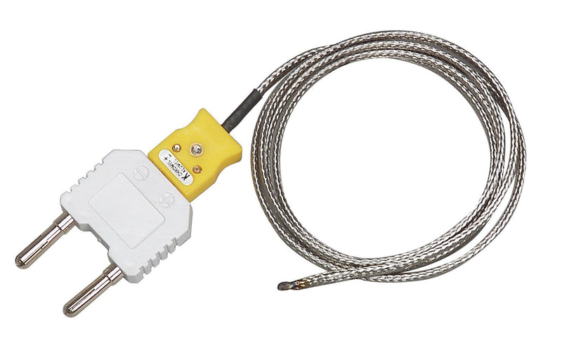 Extech TP875 Bead Wire Type K Temperature Probe | Type K thermocouple bead wire probe, -58 to 1000F (-50 to 538C), subminiature mini-ANSI connector