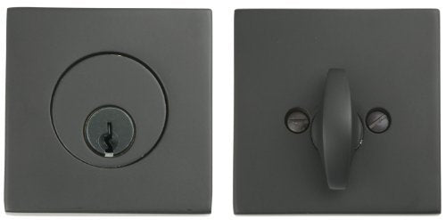 Emtek 8469-US10B Oil Rubbed Bronze Square Style Single Cylinder Deadbolt