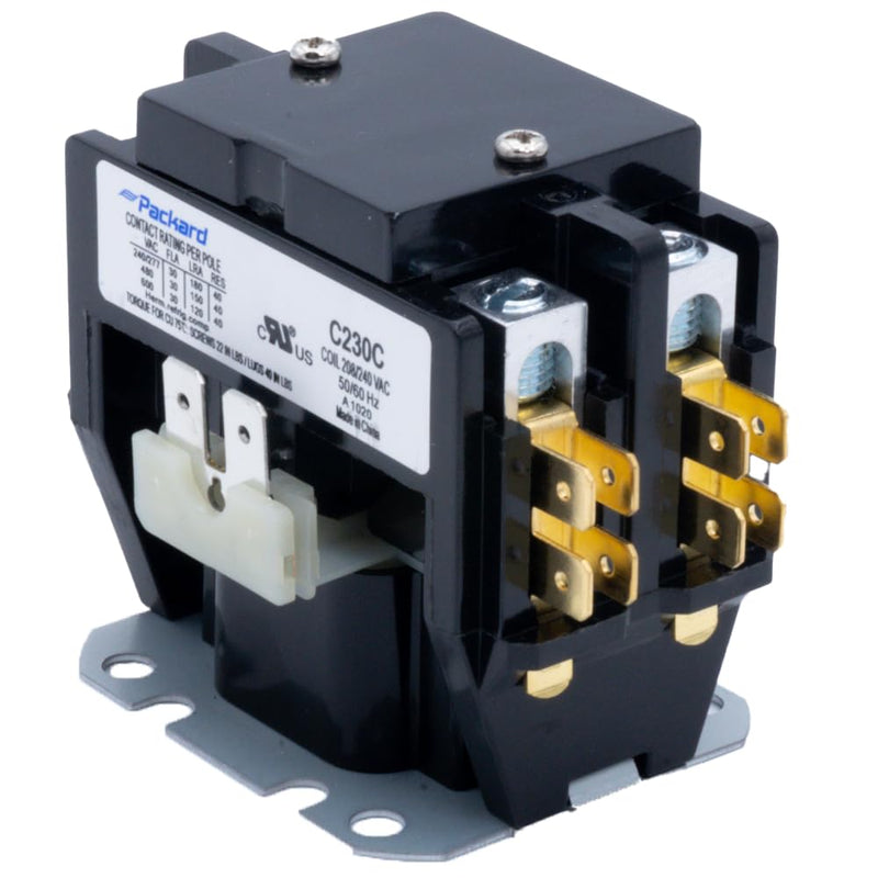 C230C Double Two 2 Pole 30 Amps 208 230 240 Volts A/C Contactor
