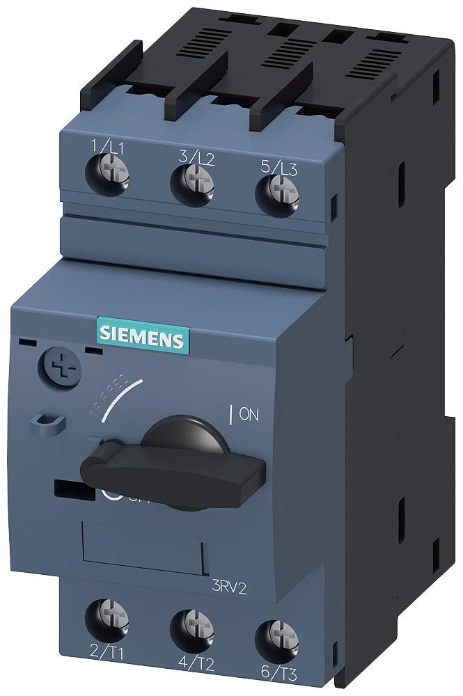 Siemens Sirius 3RV20114AA10 Motor Starter Protector, Manual Motor Starter, 10 to 16A FLA Adjustment Range, Size S00, Class 10 Overload Trip, Screw Terminal