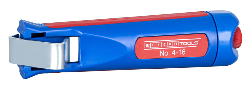 WEICON Cable Stripper No. 4-16 | Multi Stripping Knife | adjustable cutting depth | for all common round cables | Working range 4-16 mm Ø