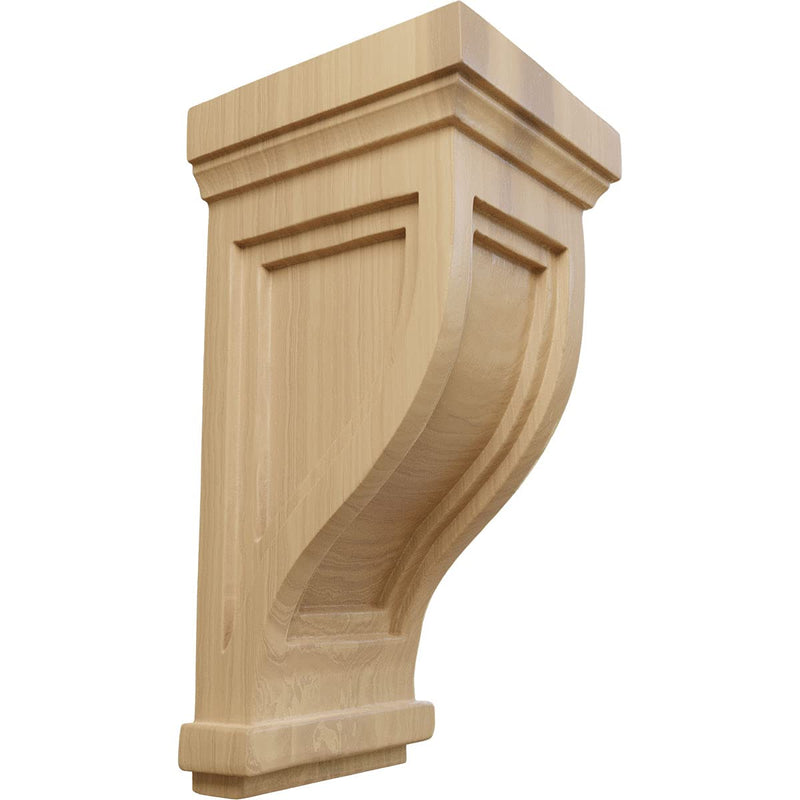 Ekena Millwork COR04X05X10TRCH Traditional Recessed Wood Corbels, 4 3/4"W x 5"D x 10"H, Cherry 4.75-in. W x 5-in. D x 10-in. H
