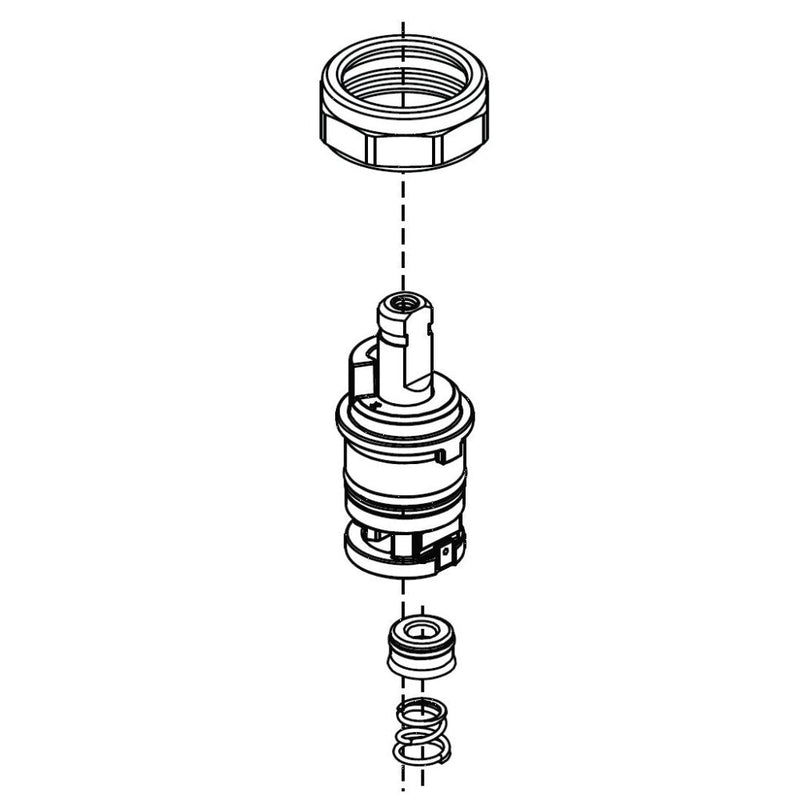 Delta Faucet RP64761 Talbott Stem Unit Assembly, Seat and Spring, Bonnet Nut and Washer, Chrome