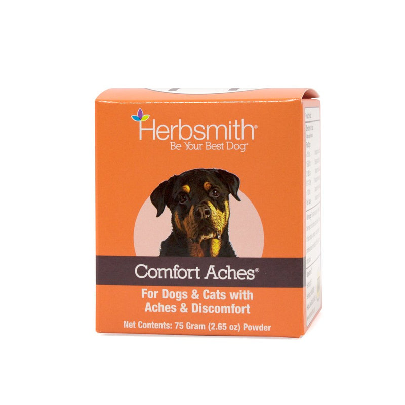 Herbsmith Comfort Aches – Herbal Pain Relief for Dogs + Cats – For Pet Aches + Pains – Anti-Inflammatory Supplement – 75g Powder - PawsPlanet Australia