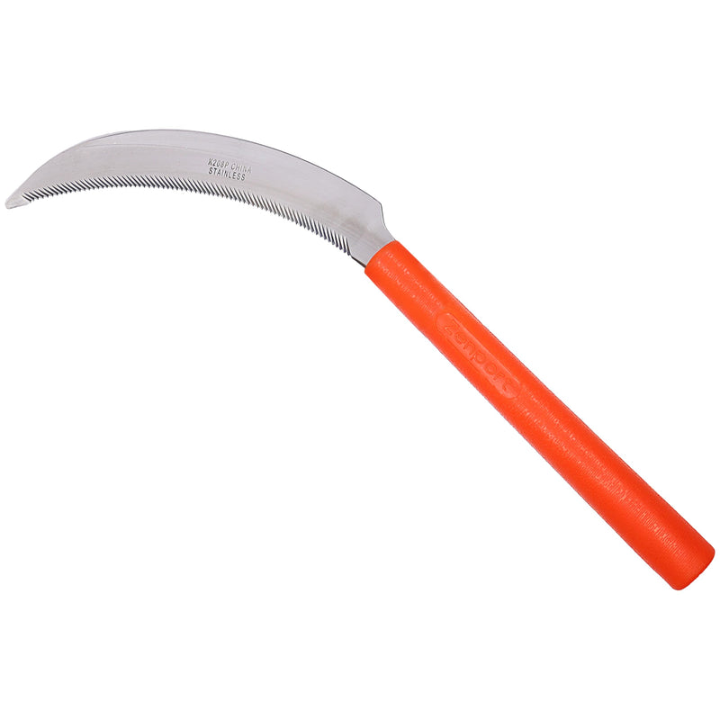 Zenport K208P Harvest Sickle with Plastic Handle, Light Serration, 6.5-Inch Stainless Steel Blade , Orange 1