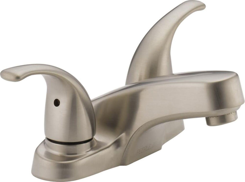 Peerless P299628LF-BN-M Choice Two Handle Bathroom Faucet, Brushed Nickel Metal Drain Assembly