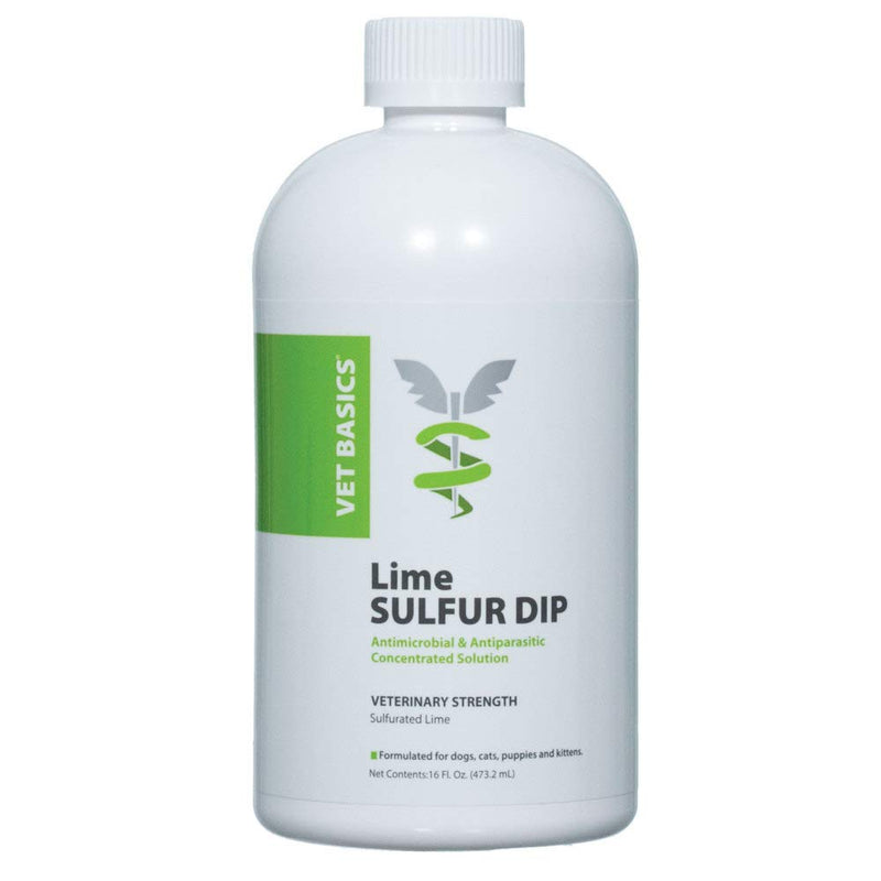 Revival Animal Health Vet Basics Lime Sulfur Dip- Concentrated Solution- for Dogs, Cats & Horses- 16oz - PawsPlanet Australia