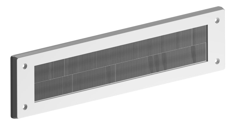 06SR0150000W Internal PVC Letter Box Brush Cover-White, Aluminium, External dimentions 335mm x 75mm Aperture 279mm x45mm