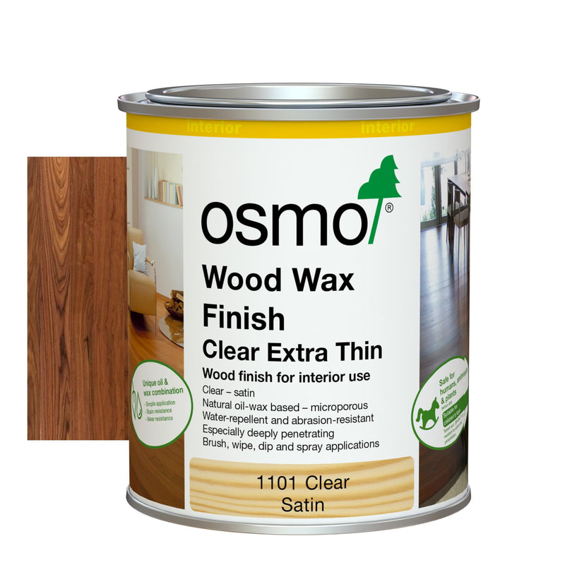 Osmo Wood Wax Finish Extra Thin - 1101 Clear - .75 Liter