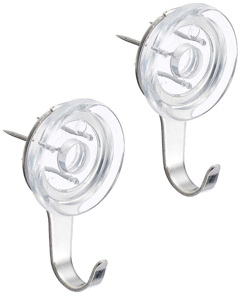 Daiichi Steal Works 3-pin hooks. For use on drywall, vaneers, wood. 2-piece set, clear. 00493360-001 Pack of 2