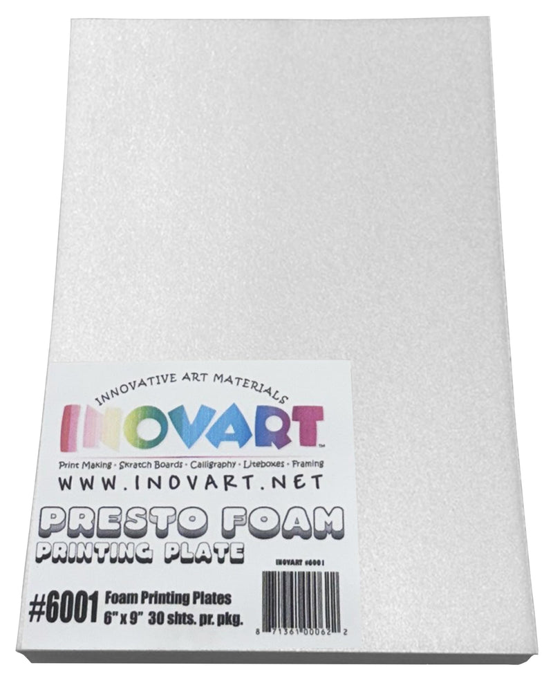 Inovart Presto Foam Printing Plates, 6"x9", 30 Sheets 6"x9" 30 Foam Sheets Per Package, 6"x9"