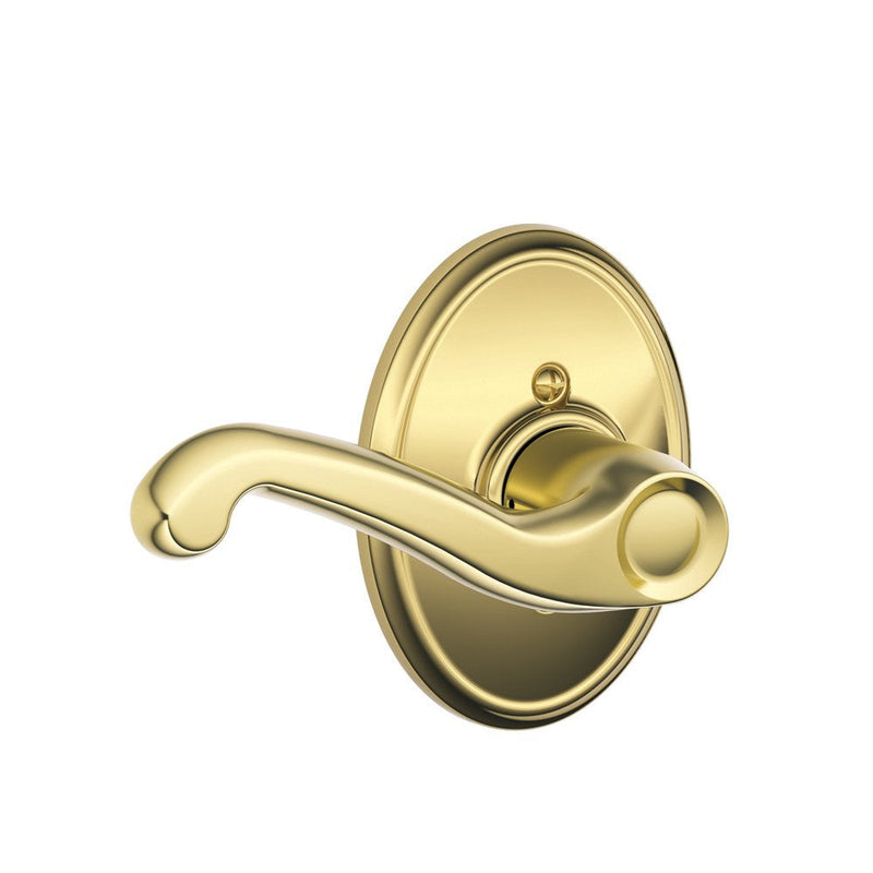 SCHLAGE Lock Company SCHLAGE Left Handed Lever with Wakefield Trim Non-Turning Lock, Bright Brass (F170 FLA 605 WKF LH)
