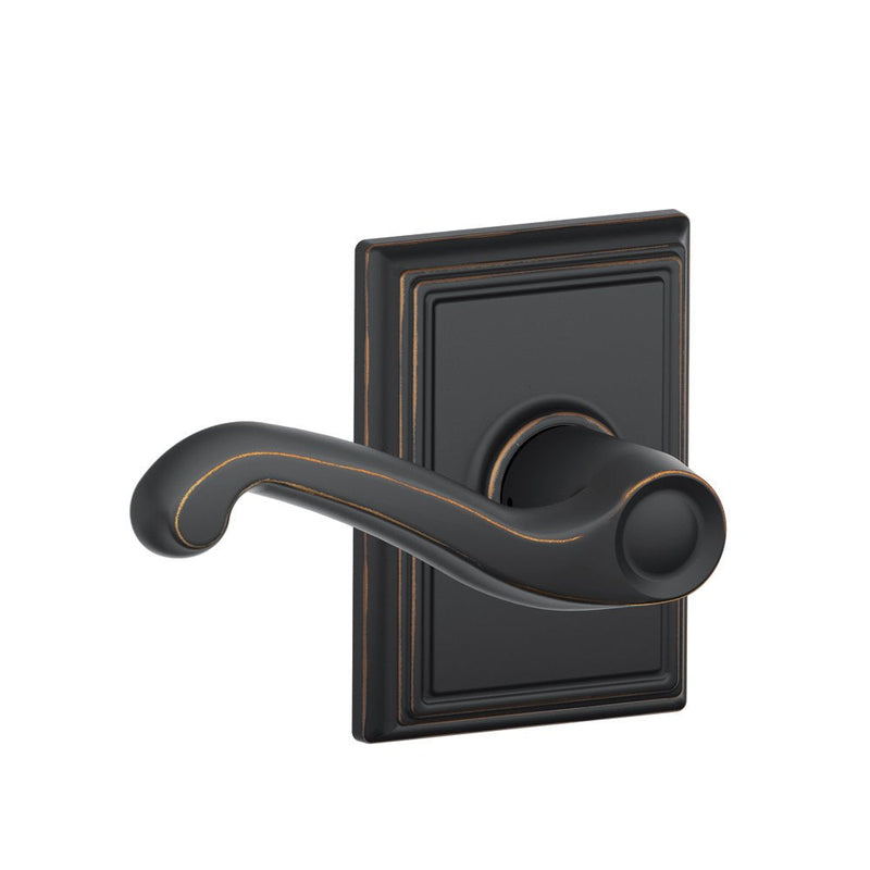 SCHLAGE F10FLA716ADD Addison Collection Flair Passage Lever, Aged Bronze