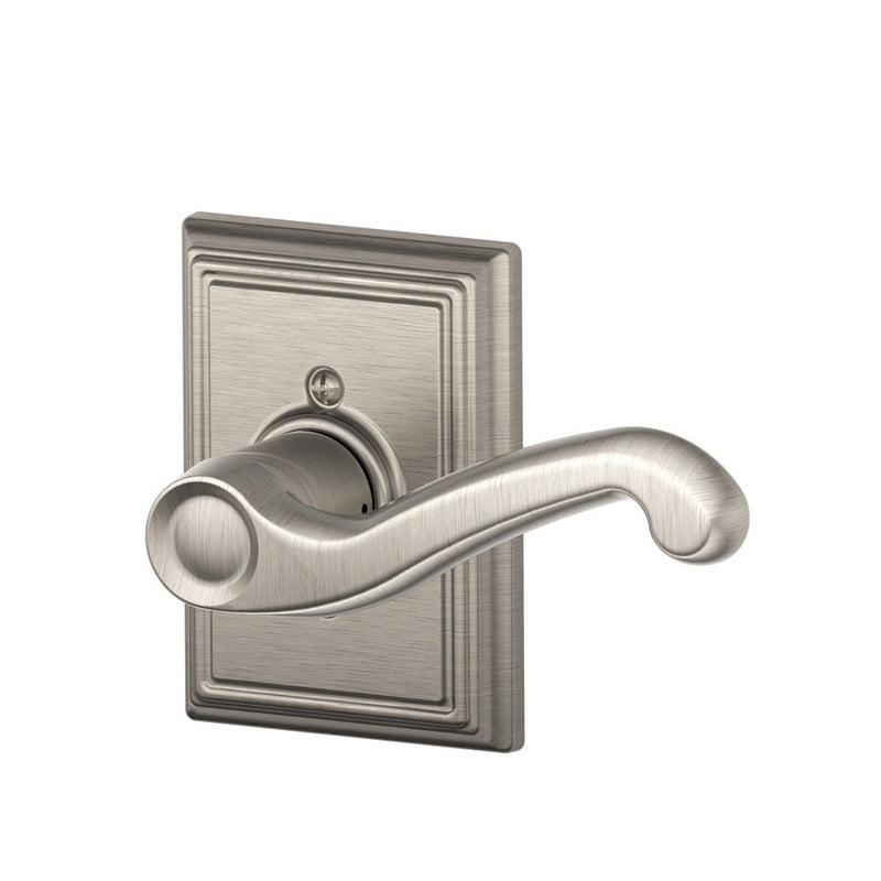 SCHLAGE Lock Company SCHLAGE Right Handed Lever with Addison Trim Non-Turning Lock, Satin Nickel (F170 FLA 619 ADD RH)