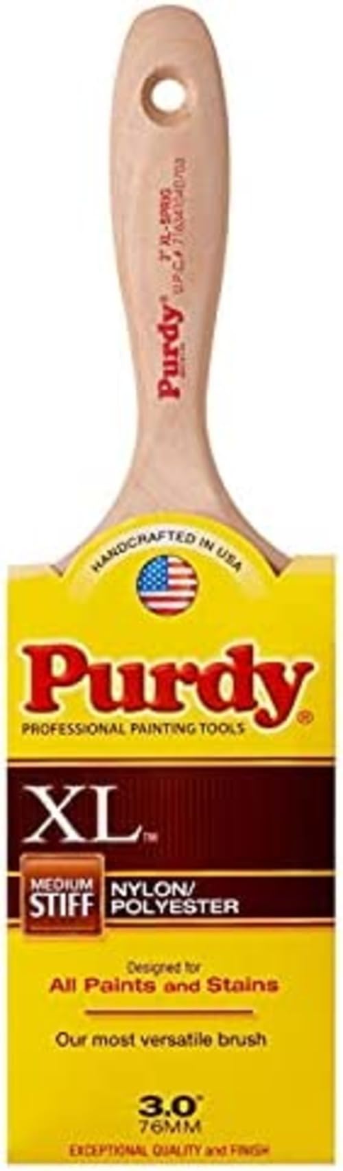 Purdy 144380340 XL Series Sprig Flat Trim Paint Brush, 4 inch Flat Sprig