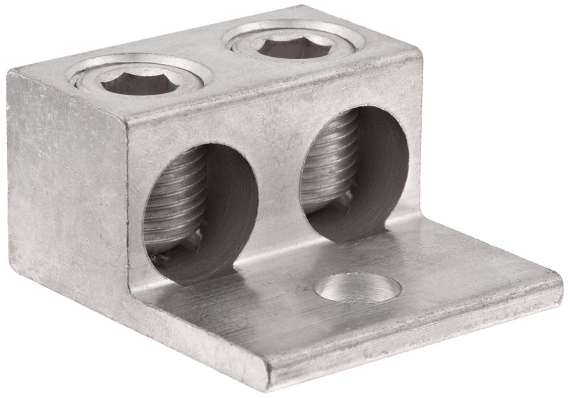 Morris Products 90816 Mechanical Lug, Two Conductors, One Hole Mount, Aluminum, 300 AWG, 300mcm - 6SOL. Wire Range, 1-Pack
