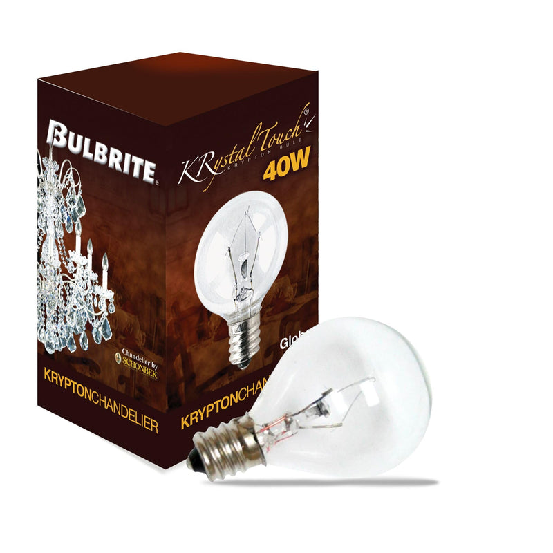 Bulbrite 461040-20PK - 40W - G11 - E12 Base - 120V - 2600K - 3,000Hrs - Dimmable - Clear - Krystal Touch Krypton Globe