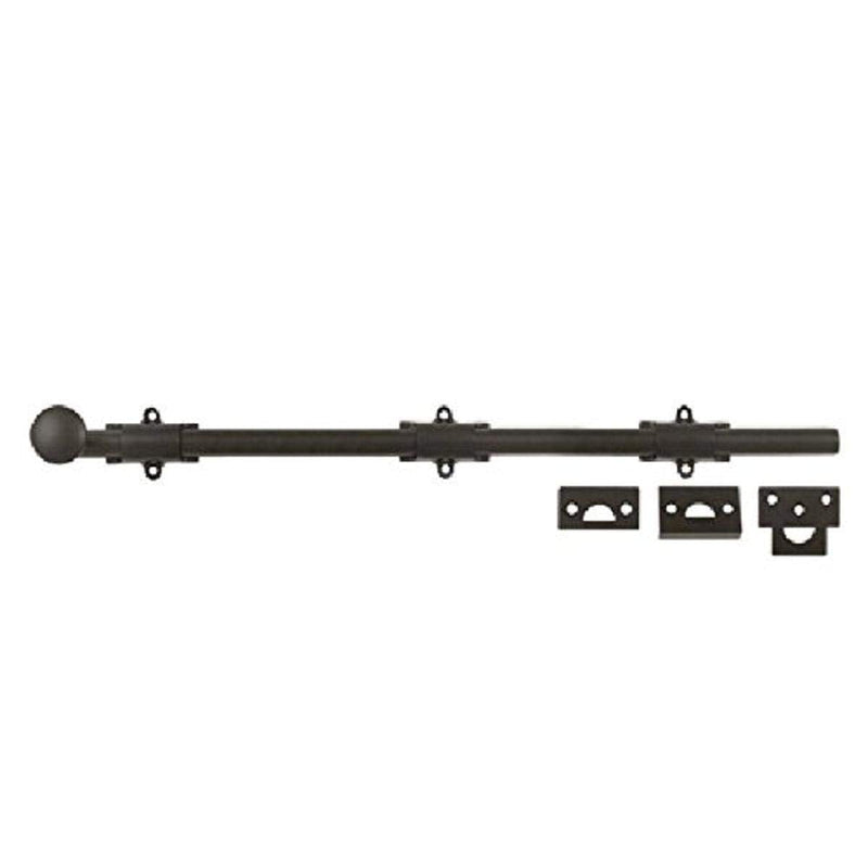 Deltana 18SB10B HD Solid Brass 18-Inch Surface Bolt 18" Brushed Nickel