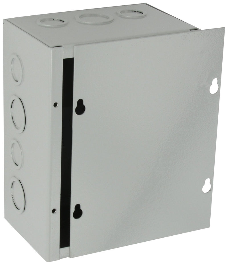 BUD Industries JB-3956-KO Steel NEMA 1 Sheet Metal Junction Box 8 L x 6 W x 4 D, Gray 8 L x 6 W x 4 H With Knockouts