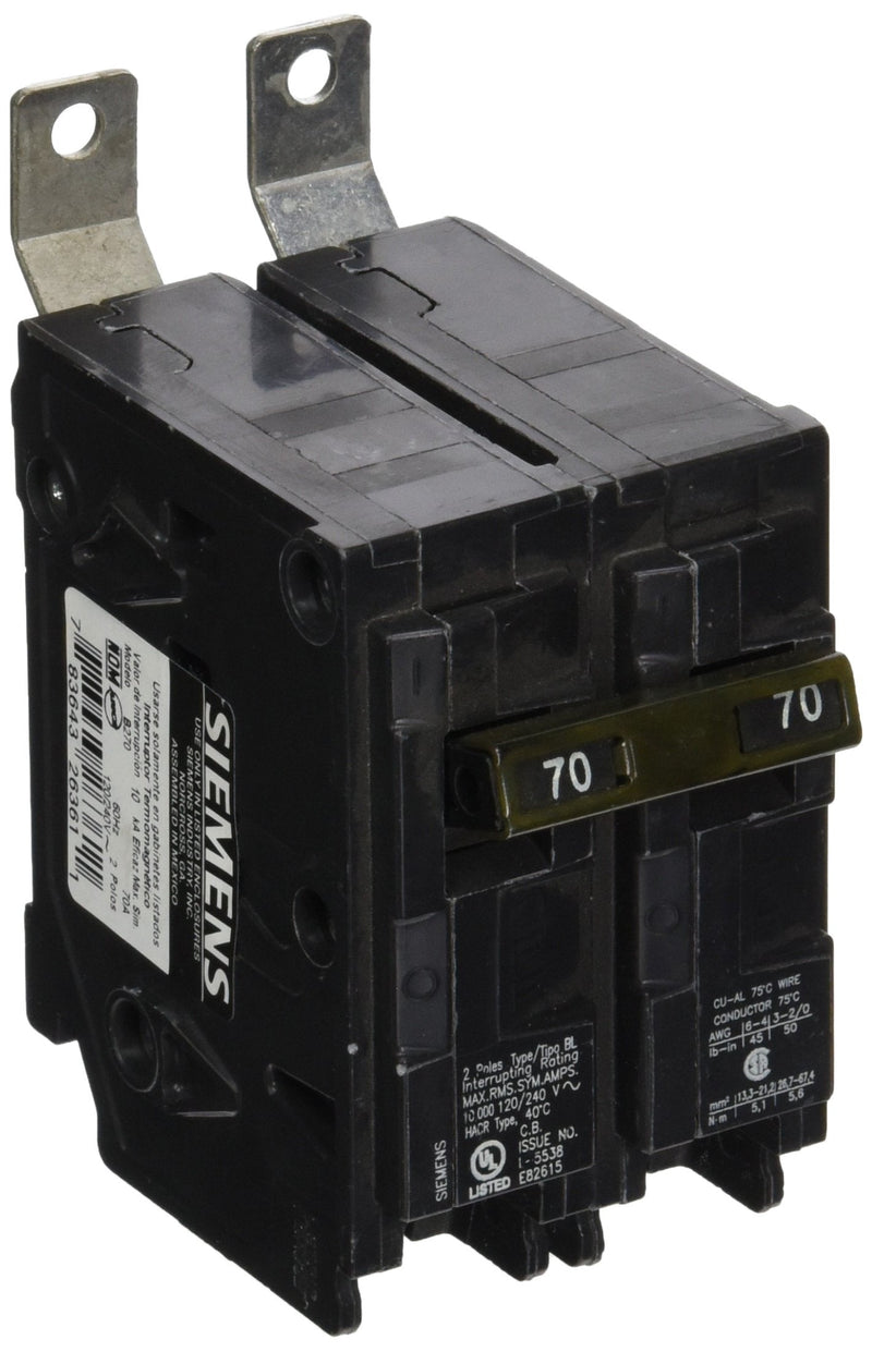 SIEMENS B270 70-Amp Double Pole 120/240-Volt 10KAIC Bolt in Breaker, COLOR