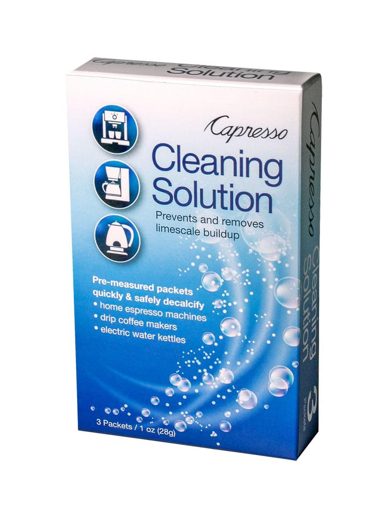 Capresso 640.13 Cleaning Solution 3 packets 1 oz (28g) (Packaging may vary),Blue,Small