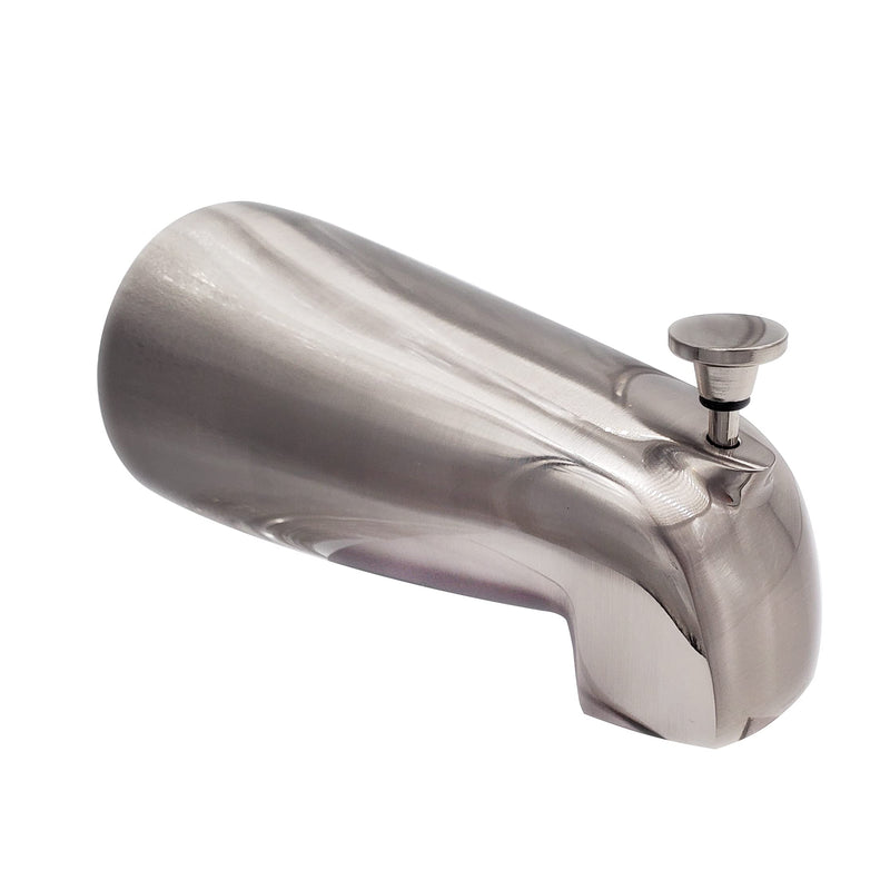 Westbrass Nose Diverter 5-1/2" Tub Spout, Satin Nickel, D311-07 1 Pack