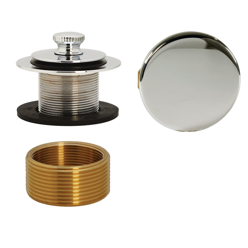 Westbrass Twist & Close Universal Tub Trim with Floating Faceplate, Polished Nickel, D94HK-05