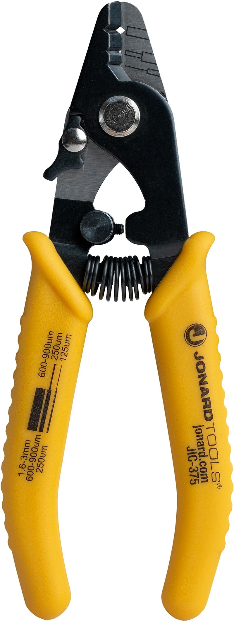 Jonard Tools JIC-375 Three Hole Fiber Optic Stripper with TPR Handle, 6" Length, Оne Расk 3 Hole: 250 μm, 600-900 μm, 1.6-3.0 mm