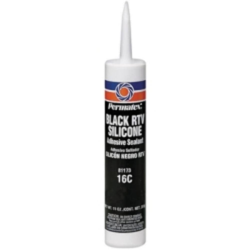 Permatex 81173 Black Silicone Adhesive Sealant - 12.9 oz.